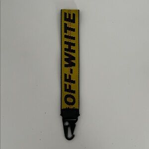 Off-White Black and Yellow Strap Keychain